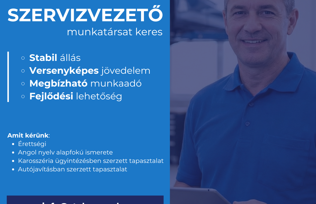 Szervizvezető álláslehetőség